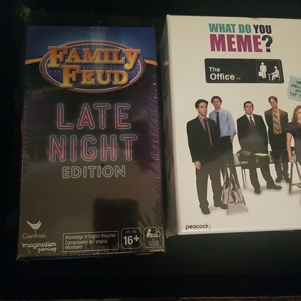 Lot of 2 Games: Family Feud and The Office Card games